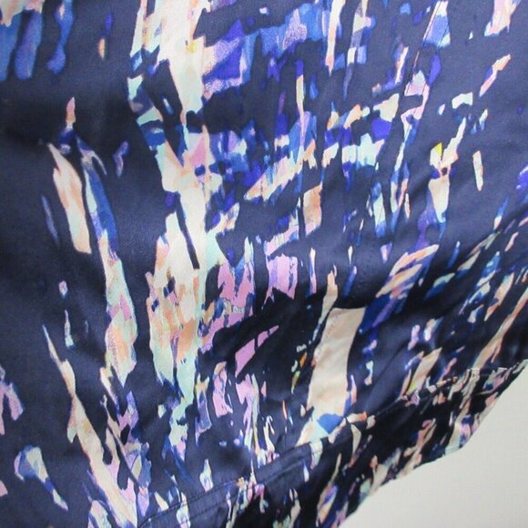 Club Monaco Womens Printed 100% Silk Tank Top Blouse Beach Purple Small S 52 - Picture 5 of 8